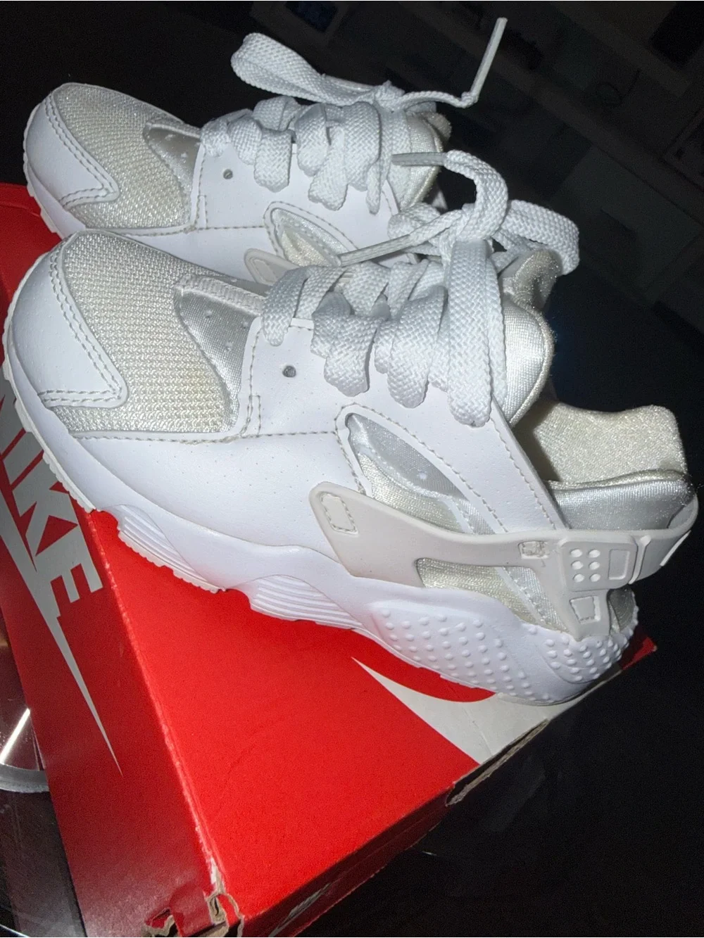 Nike Kids White Lace-Up Sneakers